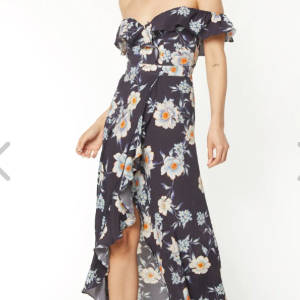 Flynn Skye Monica Maxi Dress (S) Navy Floral